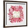 C'est La Vie in Red and Gold-Cat Coquillette-Framed Art Print