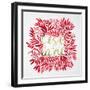 C'est La Vie in Red and Gold-Cat Coquillette-Framed Art Print