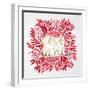 C'est La Vie in Red and Gold-Cat Coquillette-Framed Art Print