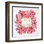 C'est La Vie in Red and Gold-Cat Coquillette-Framed Art Print