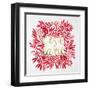 C'est La Vie in Red and Gold-Cat Coquillette-Framed Art Print