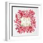 C'est La Vie in Red and Gold-Cat Coquillette-Framed Art Print