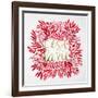 C'est La Vie in Red and Gold-Cat Coquillette-Framed Art Print