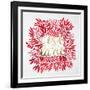 C'est La Vie in Red and Gold-Cat Coquillette-Framed Art Print