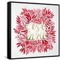 C'est La Vie in Red and Gold-Cat Coquillette-Framed Stretched Canvas