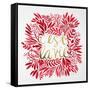 C'est La Vie in Red and Gold-Cat Coquillette-Framed Stretched Canvas