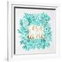 C'est La Vie in Turquoise and Gold-Cat Coquillette-Framed Art Print