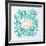 C'est La Vie in Turquoise and Gold-Cat Coquillette-Framed Art Print