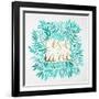 C'est La Vie in Turquoise and Gold-Cat Coquillette-Framed Art Print