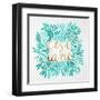 C'est La Vie in Turquoise and Gold-Cat Coquillette-Framed Art Print