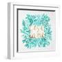 C'est La Vie in Turquoise and Gold-Cat Coquillette-Framed Art Print