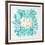 C'est La Vie in Turquoise and Gold-Cat Coquillette-Framed Art Print