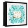 C'est La Vie in Turquoise and Gold-Cat Coquillette-Framed Stretched Canvas