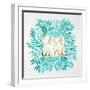 C'est La Vie in Turquoise and Gold-Cat Coquillette-Framed Art Print