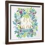 C'est La Vie in Watercolor-Cat Coquillette-Framed Art Print