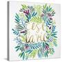 C'est La Vie in Watercolor-Cat Coquillette-Stretched Canvas