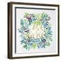 C'est La Vie in Watercolor-Coquillette Cat-Framed Art Print