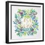 C'est La Vie in Watercolor-Coquillette Cat-Framed Art Print