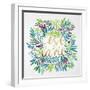 C'est La Vie in Watercolor-Coquillette Cat-Framed Art Print