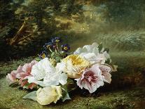 Still Life of Summer Flowers-C.f. Hurten-Stretched Canvas