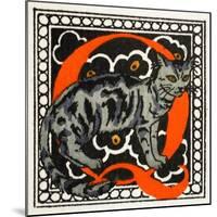 C' for Cat-Georges Barbier-Mounted Giclee Print