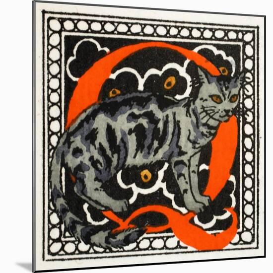 C' for Cat-Georges Barbier-Mounted Giclee Print