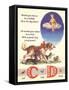 C for Cloud, D for Dog-null-Framed Stretched Canvas