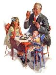 "Tea for Grandpa,"February 18, 1933-C. Gager Phillips-Framed Stretched Canvas