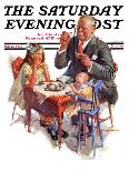 "Tea for Grandpa,"February 18, 1933-C. Gager Phillips-Stretched Canvas