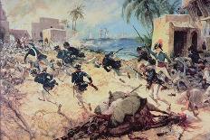 U.S. Marines Capture the Barbary Pirate Fortress at Derna, Tripoli, 27th April 1805-C.h. Waterhouse-Framed Stretched Canvas