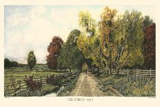 The Country Road in Sepia-C. Harry Eaton-Laminated Premium Giclee Print