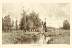 The Country Road in Sepia-C. Harry Eaton-Framed Stretched Canvas