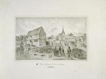 Martin Luther's Ancestral Home in Moehra, Printed by C. Rohlacher-C. Hertel-Framed Stretched Canvas