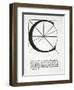 C, Illustration from 'Divina Proportione' by Luca Pacioli (C.1445-1517)-Leonardo da Vinci-Framed Giclee Print