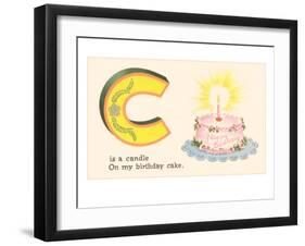 C is a Candle-null-Framed Art Print