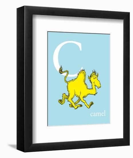 C is for Camel (blue)-Theodor (Dr. Seuss) Geisel-Framed Art Print