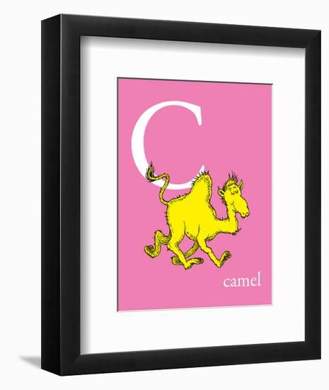 C is for Camel (pink)-Theodor (Dr. Seuss) Geisel-Framed Art Print