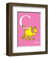 C is for Camel (pink)-Theodor (Dr. Seuss) Geisel-Framed Art Print