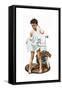 C-L-E-A-N (or Boy Drying Off after Bath)-Norman Rockwell-Framed Stretched Canvas