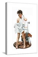 C-L-E-A-N (or Boy Drying Off after Bath)-Norman Rockwell-Stretched Canvas