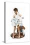 C-L-E-A-N (or Boy Drying Off after Bath)-Norman Rockwell-Stretched Canvas