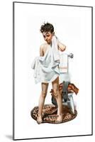 C-L-E-A-N (or Boy Drying Off after Bath)-Norman Rockwell-Mounted Giclee Print