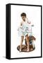 C-L-E-A-N (or Boy Drying Off after Bath)-Norman Rockwell-Framed Stretched Canvas