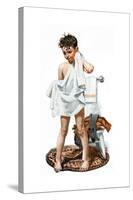 C-L-E-A-N (or Boy Drying Off after Bath)-Norman Rockwell-Stretched Canvas