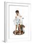 C-L-E-A-N (or Boy Drying Off after Bath)-Norman Rockwell-Framed Giclee Print