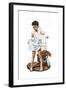 C-L-E-A-N (or Boy Drying Off after Bath)-Norman Rockwell-Framed Giclee Print