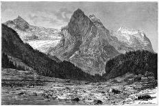 The Wellhorn and the Rosenlaui Glacier, Switzerland, 19th Century-C Laplante-Giclee Print