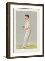 C M Wells English Cricketer Seen Here About to Bowl-Spy (Leslie M. Ward)-Framed Art Print