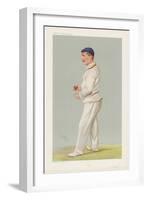 C M Wells English Cricketer Seen Here About to Bowl-Spy (Leslie M. Ward)-Framed Art Print