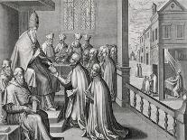 Pope Paul III Receiving the Rule of the Society of Jesus, 1540-C. Malloy-Framed Stretched Canvas